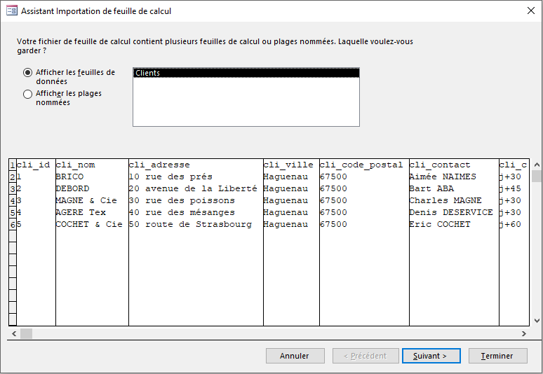 assistant importation feuille de calcul1