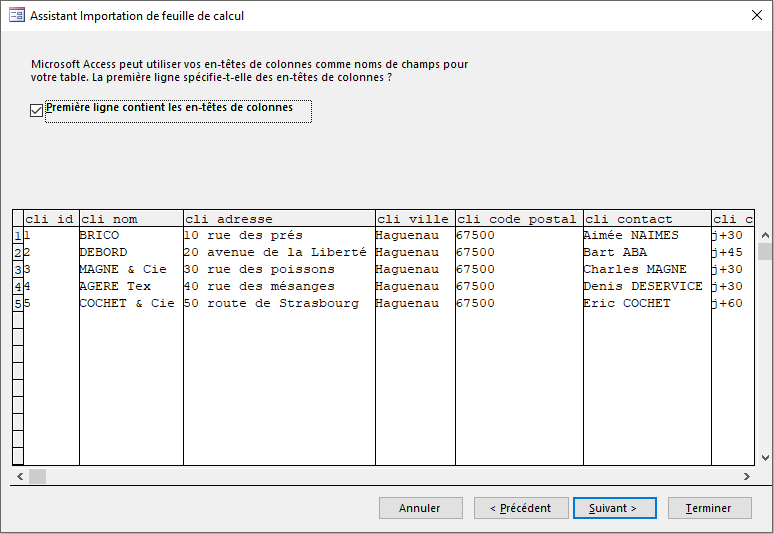 assistant importation feuille de calcul2