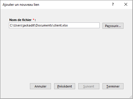 fenêtre ajouter un nouveau lien2