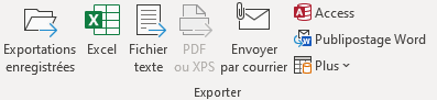 fenêtre exporter