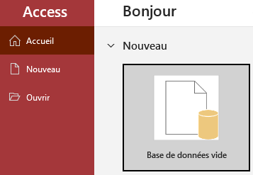 nouvelle base vide