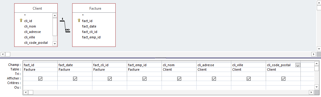 requête Facture-client
