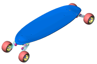 vue 3D de la planche à roulette