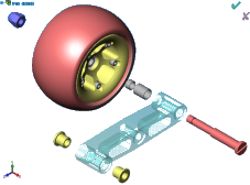 vue éclatée 3D de la roue