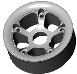 vue en perspective 3D de la roue