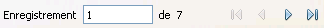 liste des enregistrements de 1 à 7