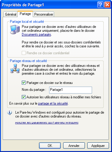 Partage et sécurité 1