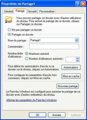 Partage et sécurité 2