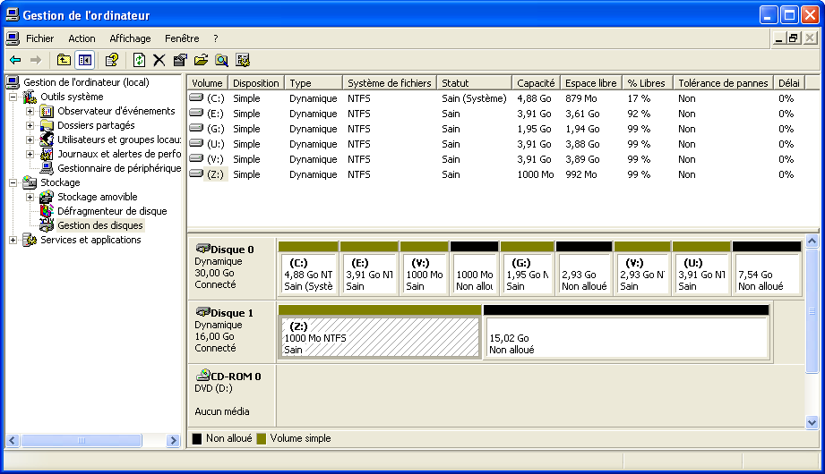 Ajouter un disque dynamique