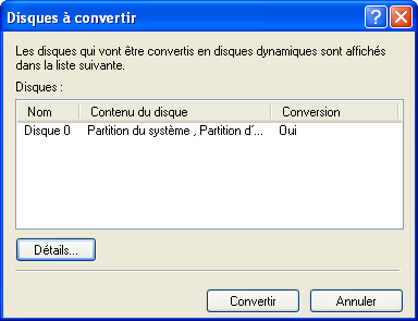 Disque à convertir