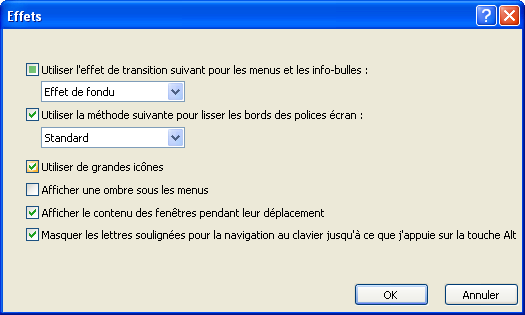 Propriétés d'accessibilité 1