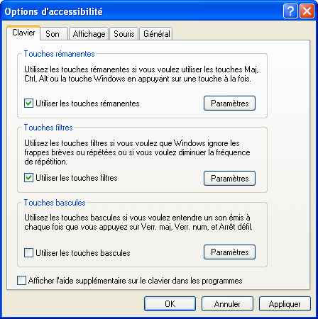 Propriétés d'accessibilité 3
