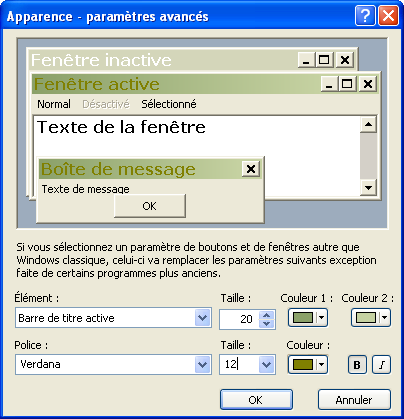 Affichage Apparences 2