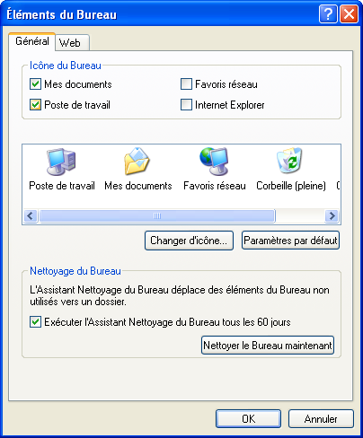Personnalisation du bureau