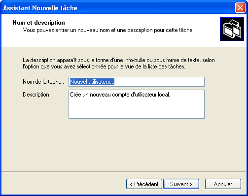 Assistant nouvelle tâche 8