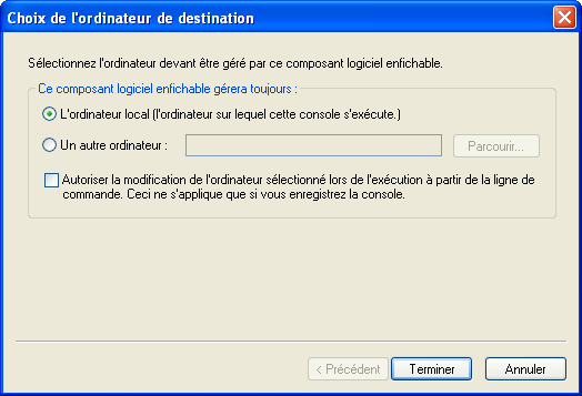 Ajouter un composant enfichable dans une console MMC 3