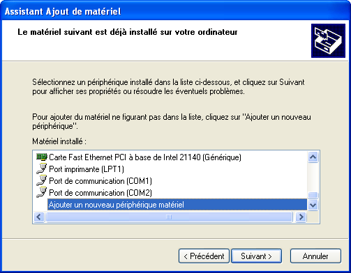 Assistant Ajout de matériel 3