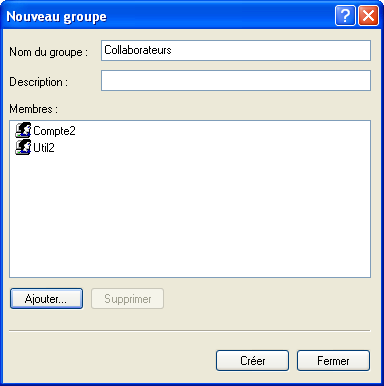 Ajouter un groupe 1