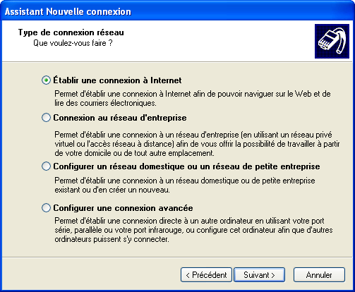 Assistant connexion réseau 1