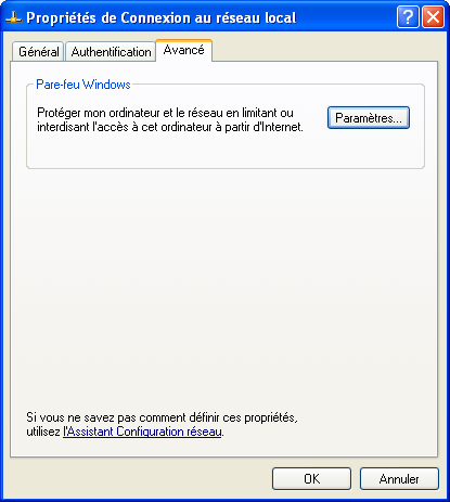 Activation du firewall 1