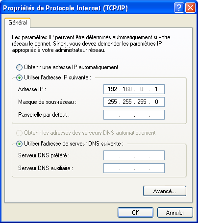 Propriétés TCP/IP
